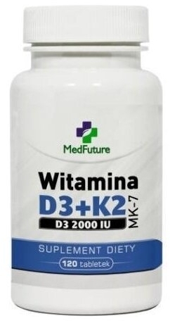 MedFuture Witamina D3 + K2 MK-7 2000 IU 120 tabletek