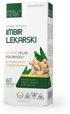 Medica Herbs Imbir Lekarski 60 kapsułek
