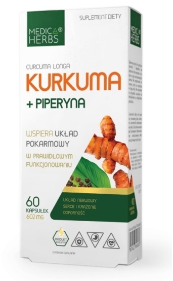 Medica Herbs Kurkuma+pieryna 60 kapsułek