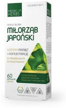 Medica Herbs Miłorząb Japoński 60 kapsułek