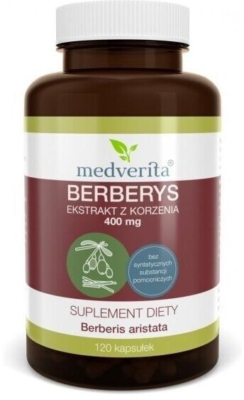 Medverita Berberys 400 mg 120 kapsułek