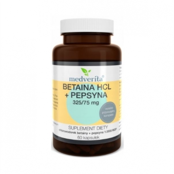 Medverita Betaina HCL + Pepsyna 60 kapsułek
