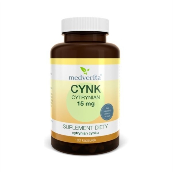 Medverita Cynk cytrynian 180 kapsułek