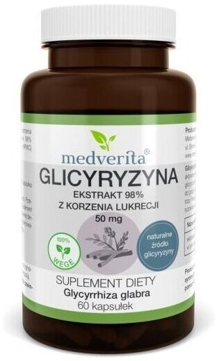 Medverita Glicyryzyna z korzenia Lukrecji 60 kapsułek