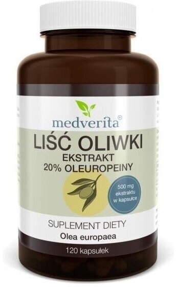 Medverita Liść oliwki 500 mg 120 kapsułek