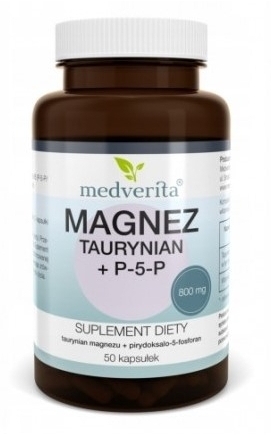 Medverita Magnez Taurynian + P5P 50 kapsułek