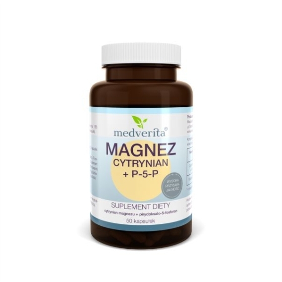 Medverita Magnez cytrynian+P-5-P 50 kapsułek
