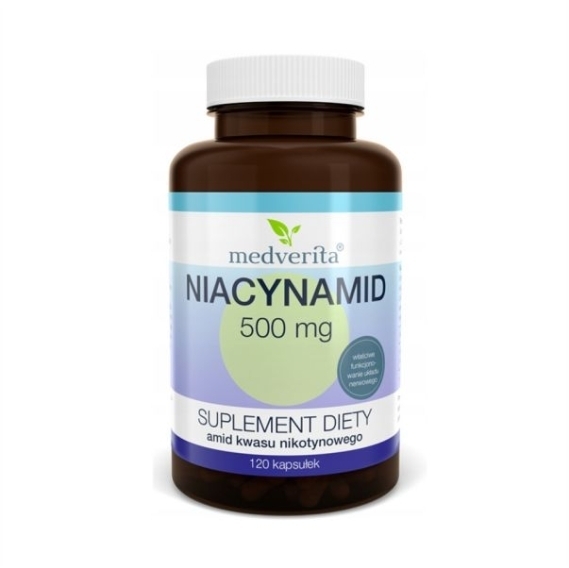 Medverita Niacynamid 500 mg 100 kapsułek Nowy