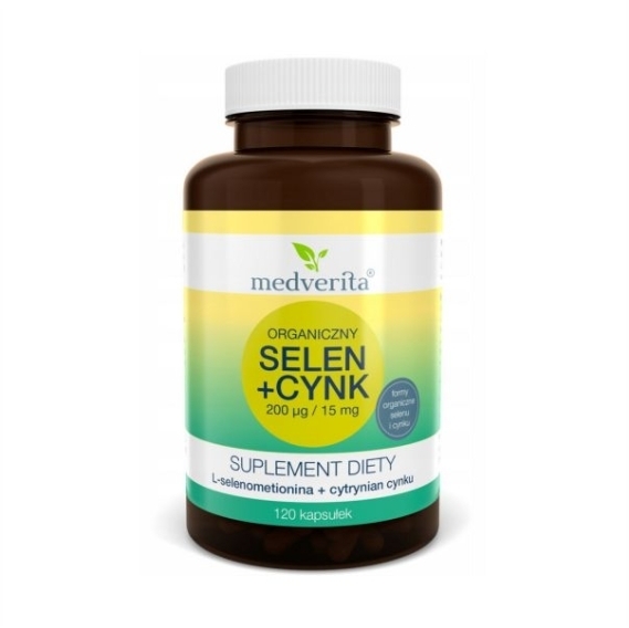 Medverita Selen 200 mcg + Cynk 15 mg 120 kapsułek