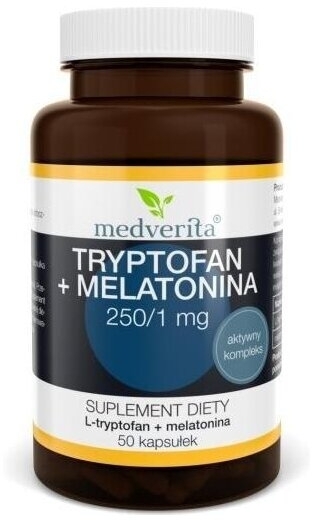 Medverita Tryptofan + Melatonina 50 kapsułek
