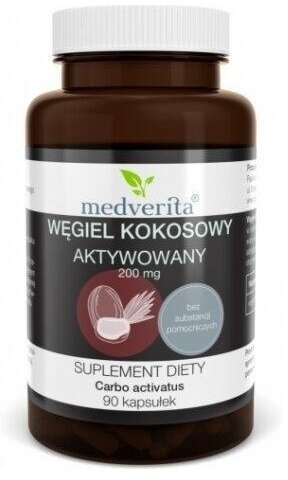 Medverita Węgiel kokosowy aktywny 200 mg 90 kapsułek