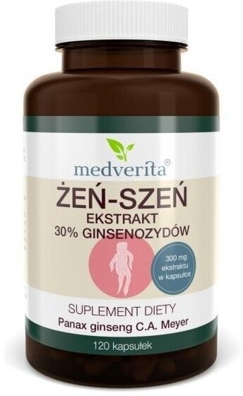 Medverita Żeń-szeń ekstrakt 30% 120 kapsułek