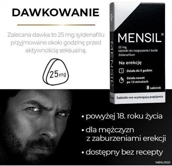 Mensil 25 mg 8 tabletek