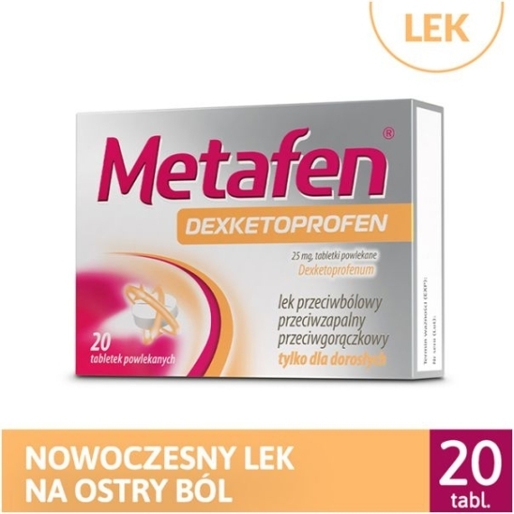 Metafen Dexketoprofen 20 tabletek powlekanych