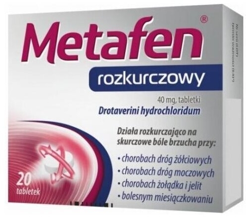 Metafen rozkurczowy 0,04 g 20 tabletek