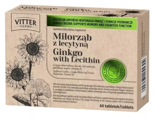 Miłorząb forte z lecytyną VITTER 30 tabletek
