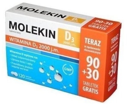 Molekin D3 2 000 j.m. 90 + 30 tabletek