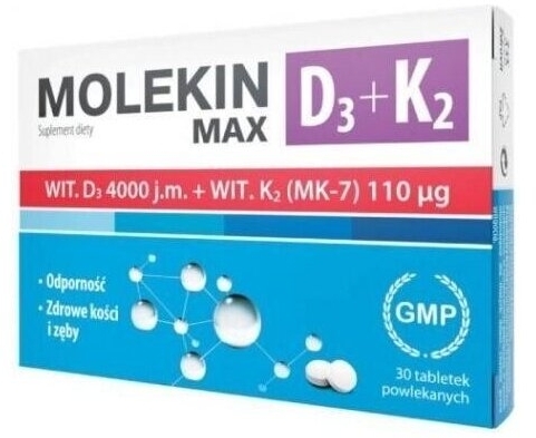 Molekin D3 4000 j.m. + K2 MAX 30 tabletek