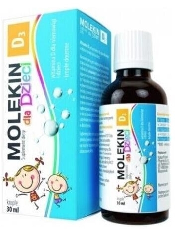 Molekin D3 Witamina D3 Dla Dzieci i Niemowląt Krople 30ml (Data ważności 29.02.2024)