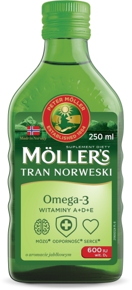 Moller's Tran Norweski o aromacie jabłkowym 250 ml