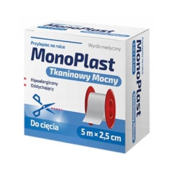 MonoPlast plaster tkaninowy mocny 5m x 2,5cm