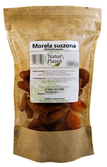 Morela suszona bezsiarkowa NaturPlanet 500 g
