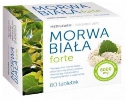 Morwa Biała forte 60 tabletek MEDIFAR