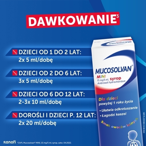 Mucosolvan mini syrop 0,015 g/5ml 100 ml