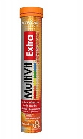 MultiVit Extra Activlab smak pomarańczowy 20 tabletek musujących