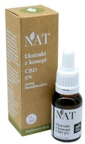 NAT Ekstrakt Konopny CBD 5% olej 15 ml
