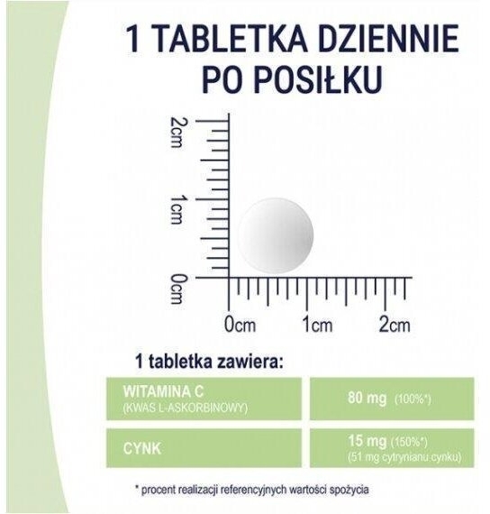 NATURELL Cynk organiczny + C 60 tabletek