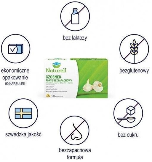 NATURELL Czosnek forte bezapachowy 90 kapsułek