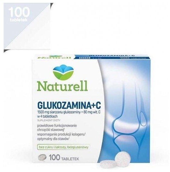 NATURELL Glukozamina+C 100 tabletek