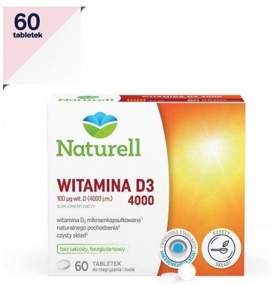 NATURELL Witamina D3 4000 j.m. 60 tabletek