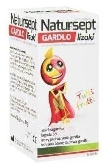 NATURSEPT Med GARDŁO Lizaki smak tutti-frutti 6 sztuk
