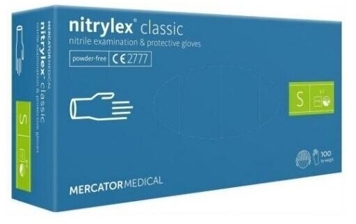 NITRYLEX CLASSIC Rękawice nitrylowe bezpudrowe rozmiar S