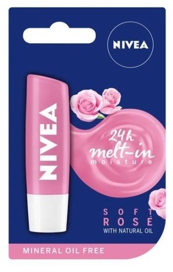 NIVEA LIP CARE Pomadka pielęgnująca SOFT ROSE 4,8g