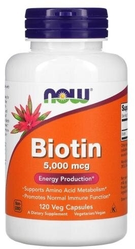 NOW FOODS Biotyna 5000 mcg 120 kapsułek
