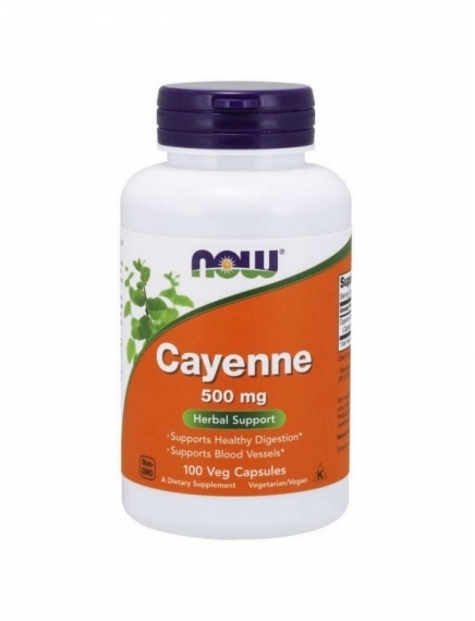 NOW FOODS Cayenne 500 mg 100 kapsułek wegańskich