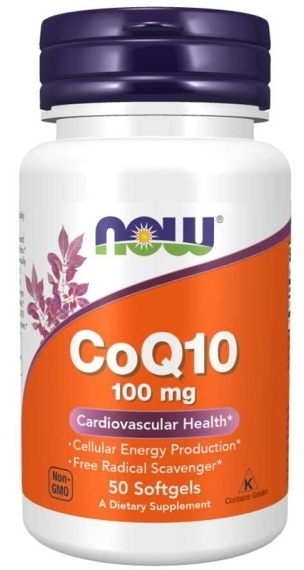 NOW FOODS Koenzym Q10 100 mg + witamina E 50 kapsułek
