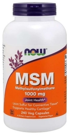 NOW FOODS MSM Siarka organiczna 1000 mg 240 kapsułek