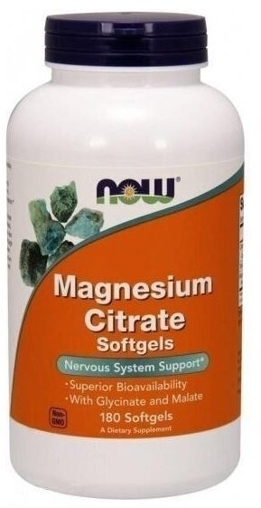 NOW FOODS Magnesium citrate 180 kapsułek