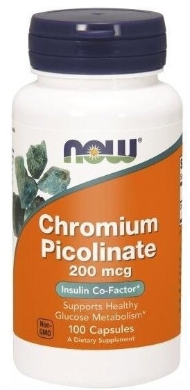 NOW FOODS Pikolinian Chromu 200 mcg 100 kapsułek
