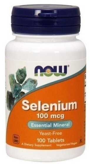 NOW FOODS Selen 100 mcg 100 tabletek