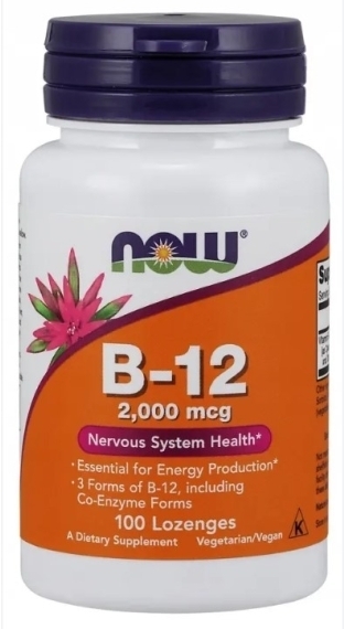 NOW FOODS Witamina B-12 2000mcg 100 pastylek
