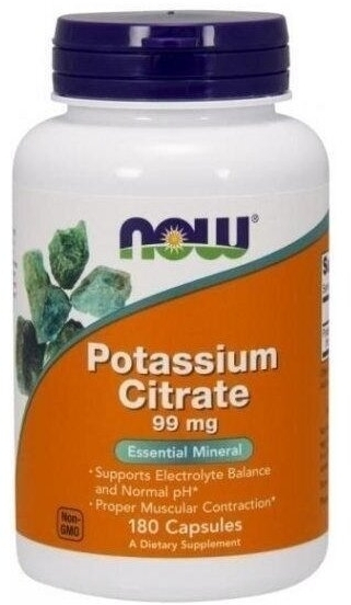 NOW Potassium Citrate 180 kapsułek