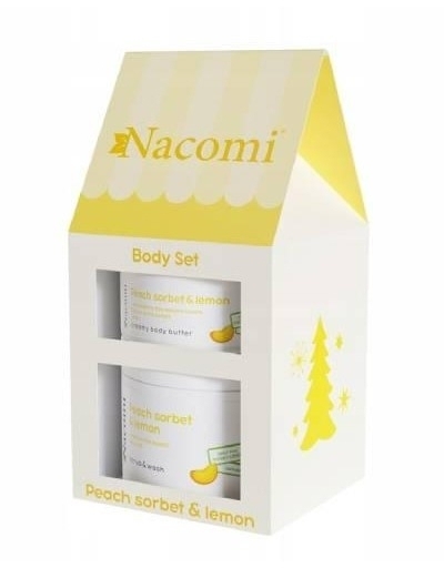 Nacomi Body Set Zestaw do Pielęgnacji Ciała Peach Sorbet & Lemon