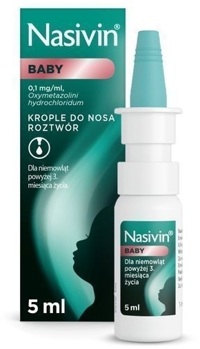 Nasivin BABY 1mg/ml krople do nosa roztwór 5 ml