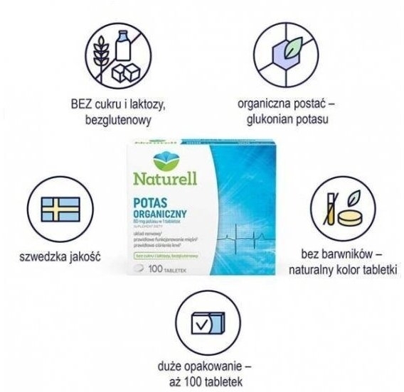 Naturell Potas Organiczny 100 tabletek 
