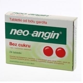 Neo-Angin bez cukru 24 tabletki do ssania